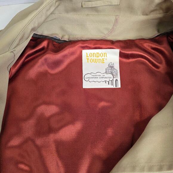 VINTAGE London Towne Brown Long Coat, Mens, 46 Long - Picture 2 of 12